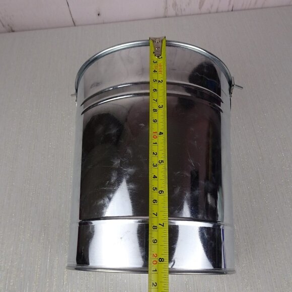 Christmas Galvanized Metal Pail "Reindeer" Farmhouse Rustic Holiday Decor New - Picture 5 of 5